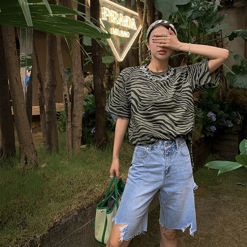 新店redmemory招牌刀割牛仔中裤