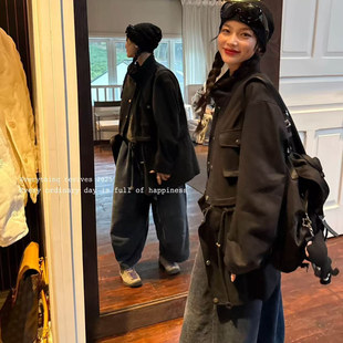 工装 洋气新店REDMEMORY反复爱上 帅飒时髦 担当 收腰外套 个性