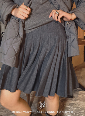 洋气新店REDMEMORY学院千金 高智甜美 动静皆美 减龄毛针百褶裙