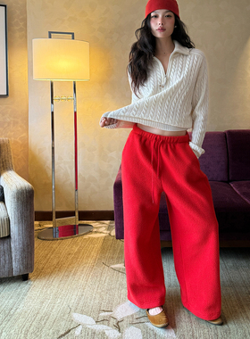 洋气新店REDMEMORY太帅了 贺岁款 包容藏肉 舒适时髦本命红裤