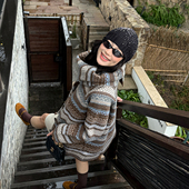 洋气新店REDMEMORY无脑入 带围巾 苏格兰童话 费尔岛提花外套