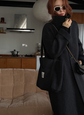 洋气新店REDMEMORY从容把控 穿不腻的格雷灰毛呢外套（送包包）