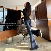 自带长腿特效喇叭牛仔裤 洋气新店REDMEMORY曼妙曲线 时髦有范