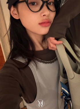 洋气新店REDMEMORY时髦有范 直接封神韩系ins风叠穿两件套打底T