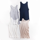 大码 春夏真丝圆领简约宽松薄款 桑蚕丝无袖 背心 打底宽肩背心 男士