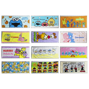 34x78cm加菲芝麻街海绵大力水手外贸卡通全棉面巾成人儿童毛巾