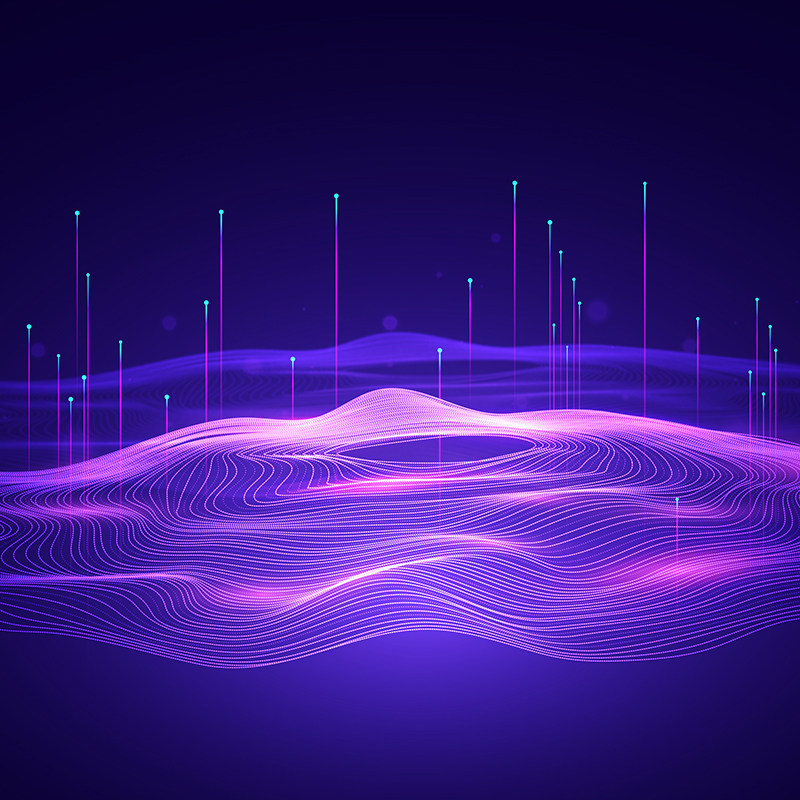 q05动感曲线波纹波浪粒子科技眩光流体线条背景ai矢量设计素材