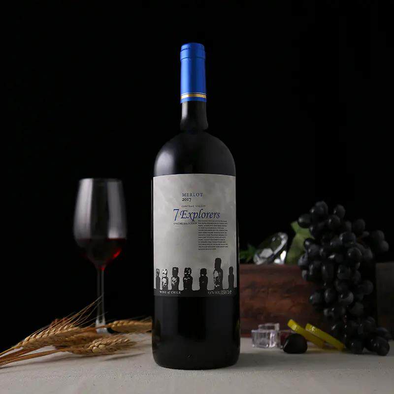 【整箱特惠】智利7个人精选梅洛红葡萄酒 特价婚庆聚会送礼1.5l