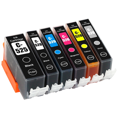 适用佳能PGI-525BK CLI-526墨盒IX6550 IP4850 4950 MG5250 6250