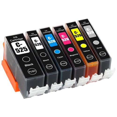 适用佳能PGI-525BK CLI-526墨盒IX6550 IP4850 4950 MG5250 6250