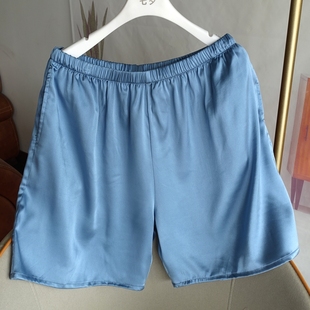 桑蚕真丝休闲沙滩短裤 男女宽松垂坠质感透气简约加肥大气直筒口袋