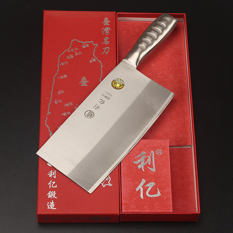 利亿厨师刀009手工锻打开刃家用切菜刀不锈钢菜刀厨师专用切片刀