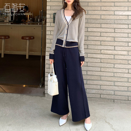 百洛安时尚针织套装女套裤