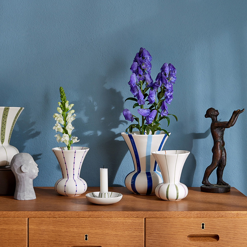 Kahler北欧陶瓷手工花瓶大口径