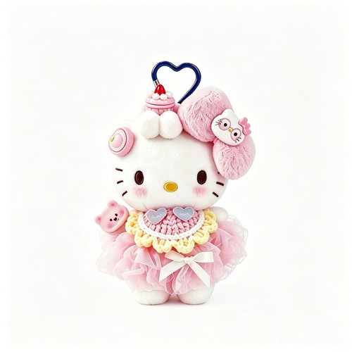 正版HelloKitty毛绒公仔钥匙扣