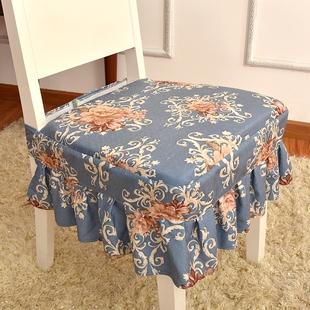 田园碎花椅垫布艺四季防滑家用垫子座垫套椅子坐垫可拆洗加厚定做