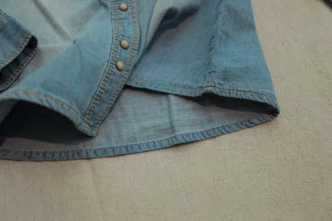 Chemise fille à manche longue en toile - Ref 2085608 Image 4