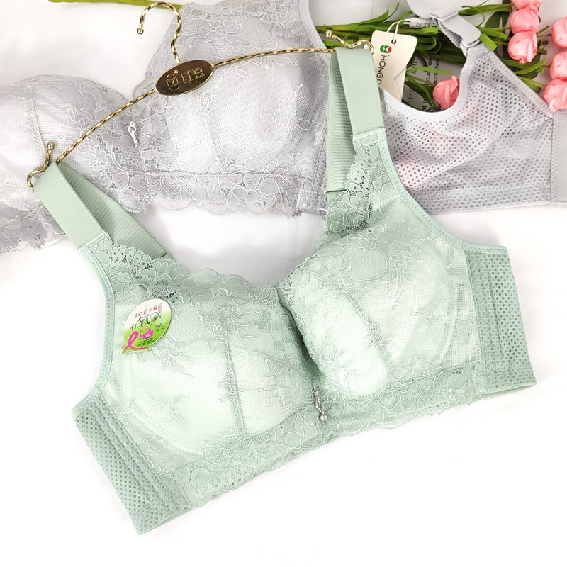 红豆内衣女夏季薄款直立棉文胸大胸显小无钢圈超薄专柜正品c罩杯