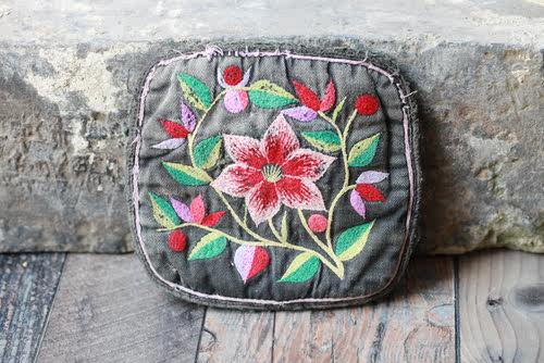 老绣手绣平绣辽宁手工艺品吉祥纹枕头顶辅料现货