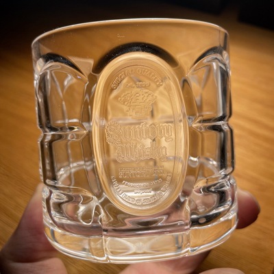 日本三得利SUNTORY WHISKEY水晶玻璃杯 角牌日式威士忌酒杯洋酒杯