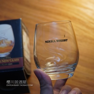 日本进口NIKKA WHISKY玻璃杯洋酒杯 厚底冰球威士忌酒杯烈酒冰杯