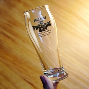 日本SUNTORY三得利PILSNER啤酒限定神泡 万志精酿生啤酒杯玻璃杯