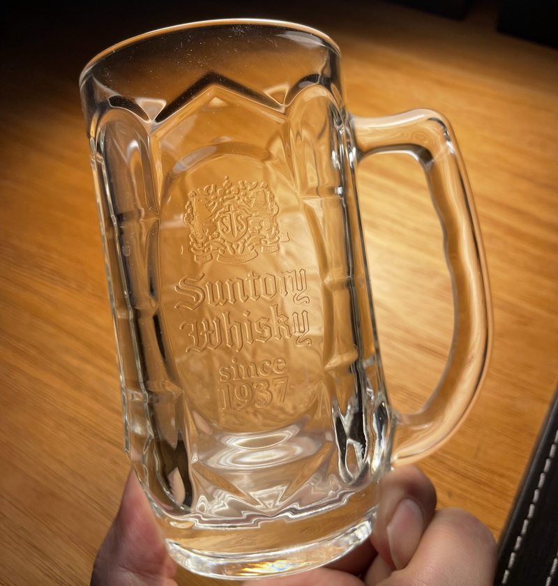 日本三得利水晶玻璃杯威士忌杯