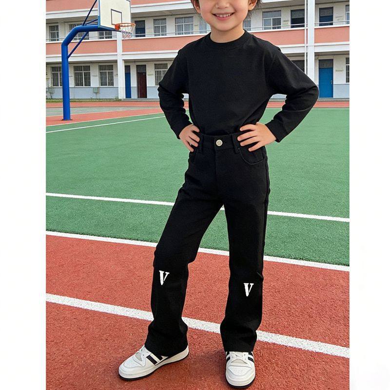 黑色牛仔裤男款春秋加绒直筒儿童学生版潮流纽扣休闲长裤ins男童,童装/婴儿装/亲子装,儿童牛仔裤,淘宝优惠券,粉丝福利购,淘宝优惠卷