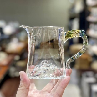 匠灶堂龙把手观山公道杯高级感分茶器高硼硅玻璃新款分茶器350ml