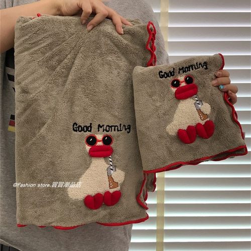 可穿浴巾珊瑚绒洗澡毛巾成人裹巾