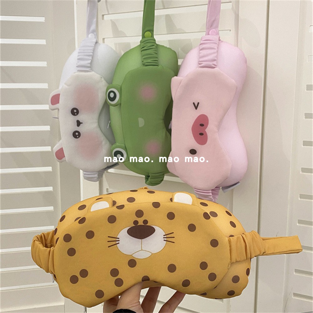 午睡头部靠枕一体带眼罩助眠遮光图片