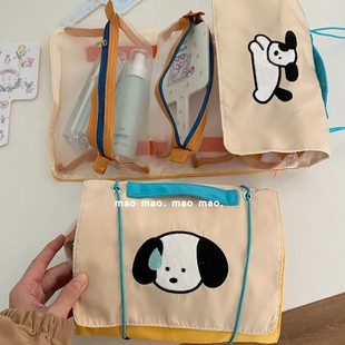 卡通干湿分离洗漱包大容量旅行出差收纳袋旅游便携化妆包分装分区