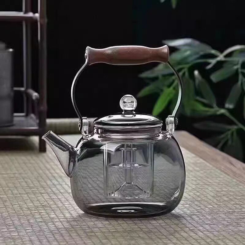高档煮茶壶蒸煮两用星空盖玻璃提梁壶电陶炉耐高温茶壶煮茶器