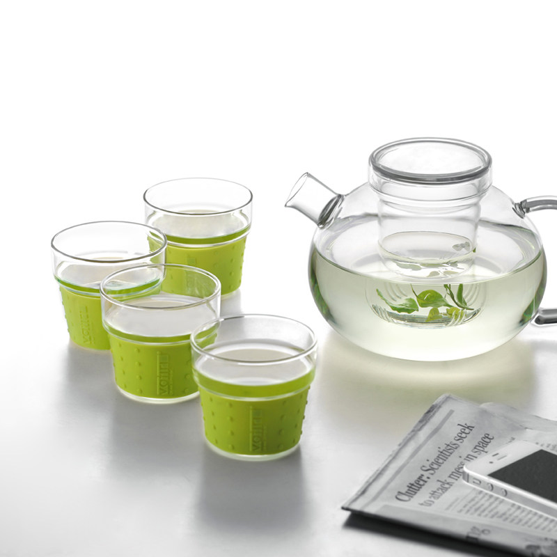 大容量凉水壶泉漾套组礼盒玻璃功夫茶具套装过滤泡茶壶花茶壶茶杯