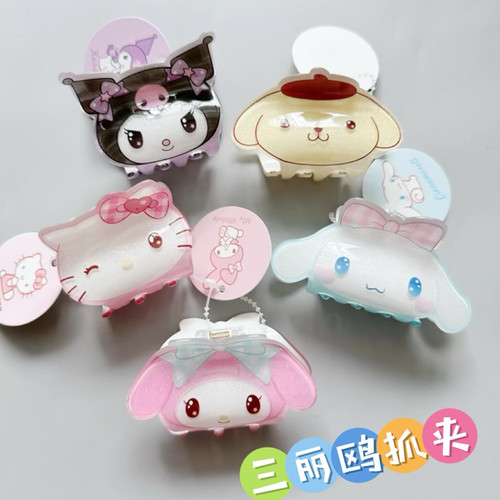满38元包邮可爱少女心kitty美乐蒂玉桂狗发抓夹子亚克力发饰头饰