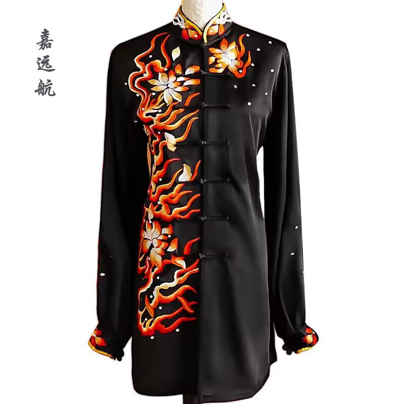 嘉远航刺绣火麒麟太极拳比赛服表演服八段锦气功练功夫男女同款