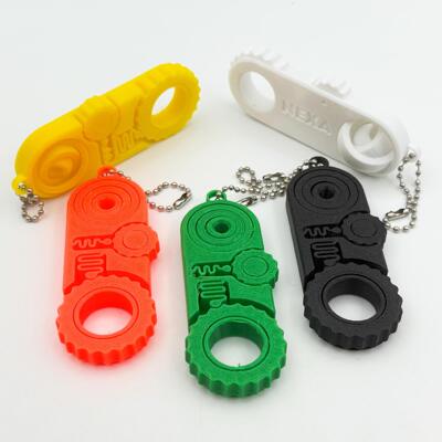3D打印玩具edc齿轮Fidget Ring Toy指尖5合1益智玩具解压钥匙扣