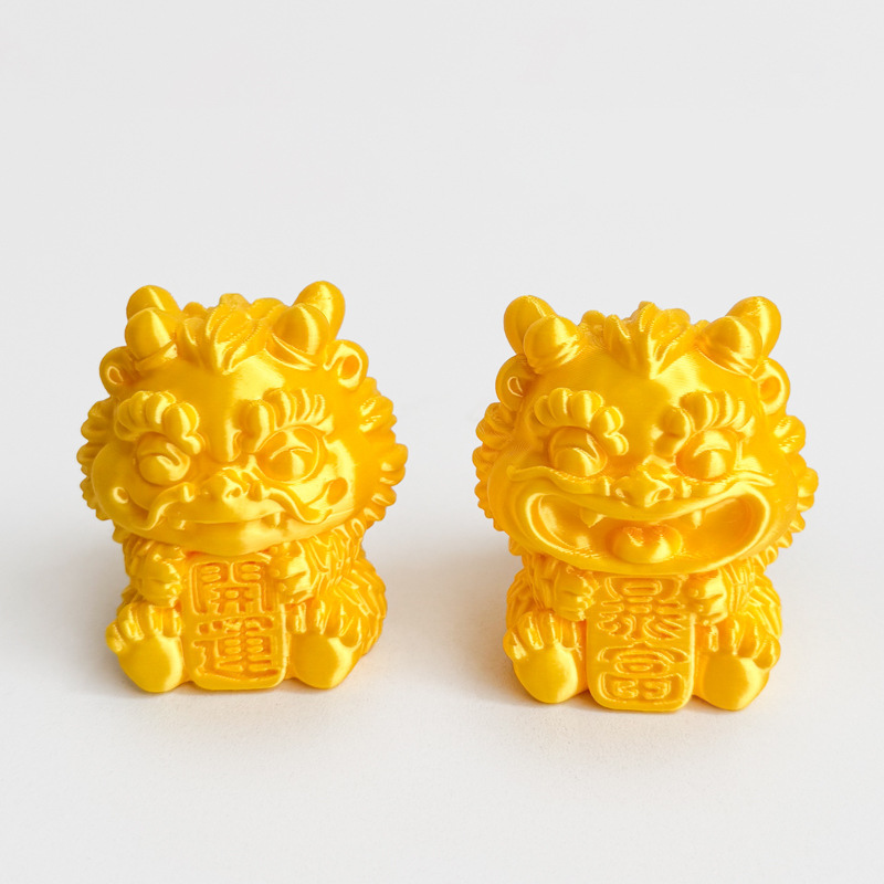 开运暴富醒狮3d打印摆件吉祥小礼品汽车桌面装饰模型国风潮流手办