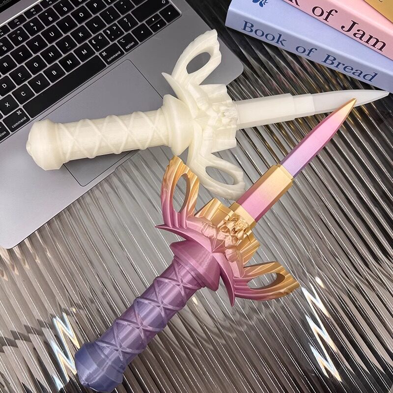 3D打印伸缩光剑星球大战同款解压玩具朋克螺旋武士海盗武器