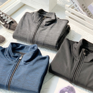 秋冬季 立领纯色男士 保暖夹克外套G0097 内里加绒加厚 高弹力棱织