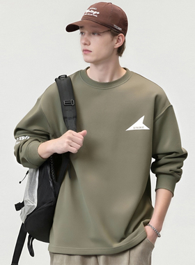 双织加厚 时尚宽松阔版 秋季男女士情侣长袖卫衣休闲潮上衣A2755