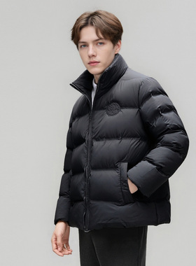 品牌原单 轻便三防面料 90白鸭绒立领男士休闲通勤羽绒服F907