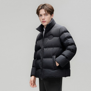 休闲通勤羽绒服F907 90白鸭绒立领男士 品牌原单 轻便三防面料