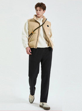 90白鸭绒+蚕丝羊毛 轻量保暖男女士冬季速热防风宽松羽绒裤L165