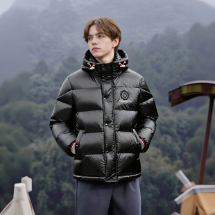 超保暖男女士加厚连帽羽绒服F1053 90白鸭绒 蒙家同款 充绒220克