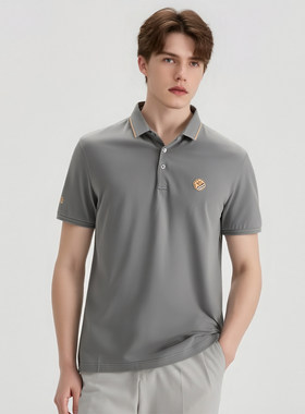 桑蚕丝+天丝 线下868 亲肤舒适夏季男士POLO衫翻领短袖T恤B3648