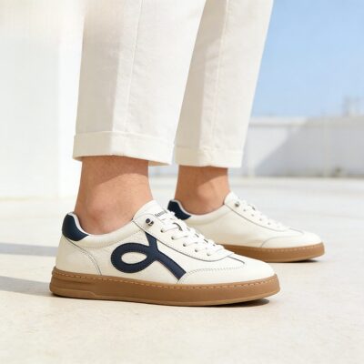 奢品高货 头层小牛皮 里外全皮 春季时尚男士休闲运动板鞋R1074