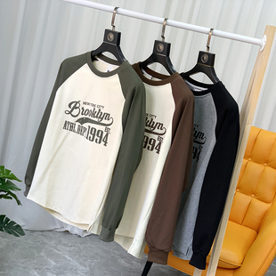 男女士拼色休闲运动长袖 80棉双织 时尚 春秋季 卫衣A2756 宽松阔版