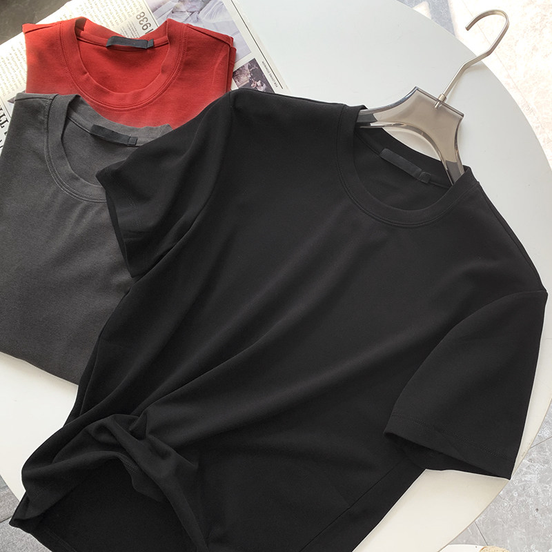 意系奢品 高端莫代尔面料 春季男士高弹力简洁短袖T恤B3658