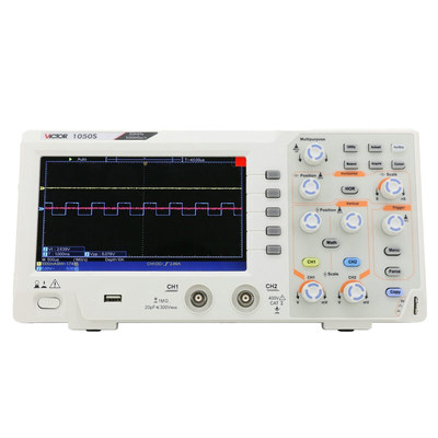 VICTOR胜利VC1050S数字储存示波器双通道示波器台式示波表50MHz